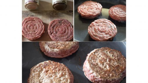 hamburger prima e dopo cottura